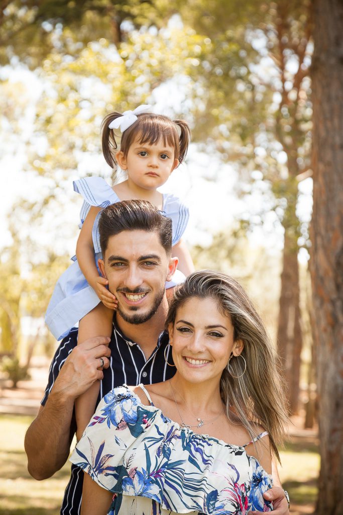 Sessão fotográfica de família no parque em Loulé Faro Algarve